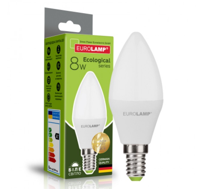 Eurolamp Лампочка Eurolamp LED CL 8W E14 4000K 220V (LED-CL-08144(P))