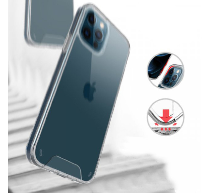 BeCover Чохол до мобільного телефона BeCover Space Case Apple iPhone 12 / 12 Pro Transparancy (707793)