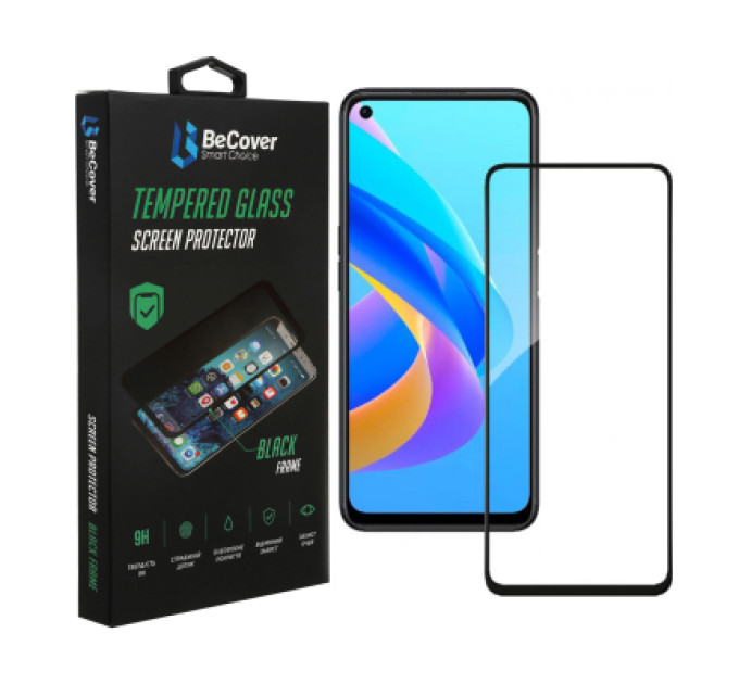 BeCover Скло захисне BeCover Oppo A76 Black (707604)