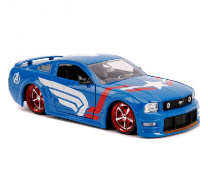 Jada Машина Jada металева Марвел Месники Ford Mustang GT (2006) + фігурка Капітана Америки 1:24 (253225007)
