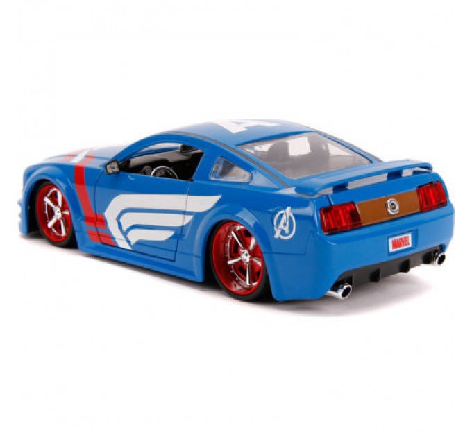 Jada Машина Jada металева Марвел Месники Ford Mustang GT (2006) + фігурка Капітана Америки 1:24 (253225007)