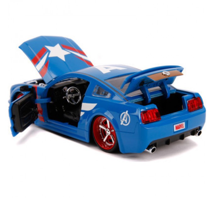 Jada Машина Jada металева Марвел Месники Ford Mustang GT (2006) + фігурка Капітана Америки 1:24 (253225007)