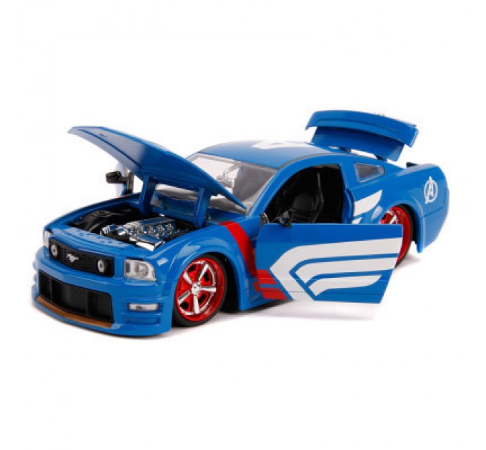 Jada Машина Jada металева Марвел Месники Ford Mustang GT (2006) + фігурка Капітана Америки 1:24 (253225007)