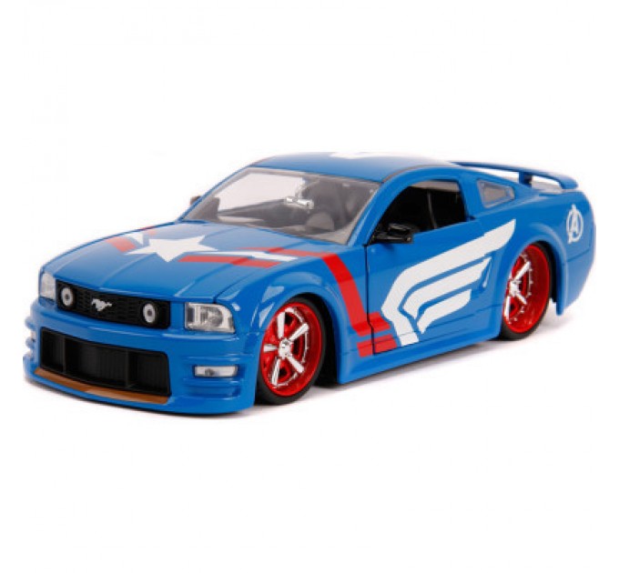 Jada Машина Jada металева Марвел Месники Ford Mustang GT (2006) + фігурка Капітана Америки 1:24 (253225007)