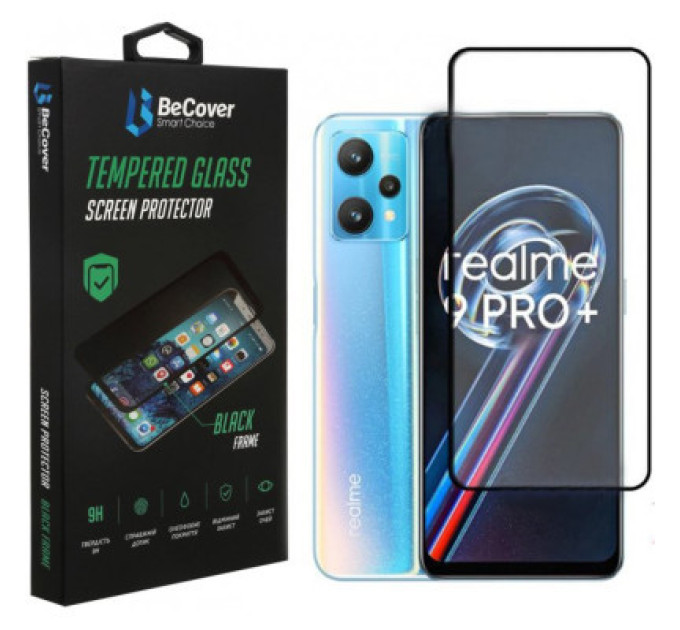 BeCover Скло захисне BeCover Realme 9 Pro Plus Black (707879)