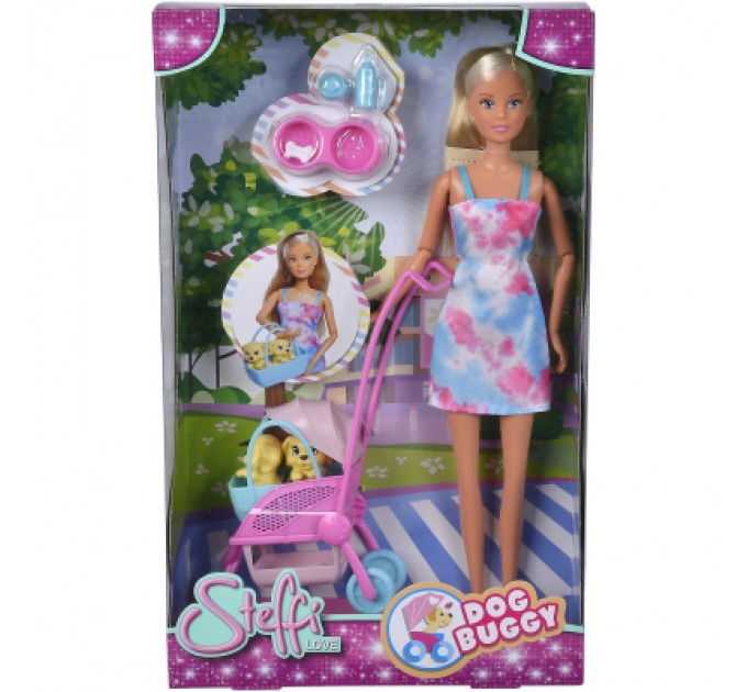 Simba Лялька Simba набір Штеффі Цуценята на прогулянці, з аксесуарами (5733630)