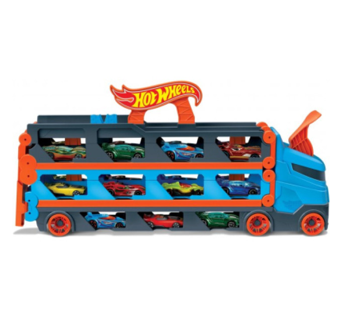 Hot Wheels Ігровий набір Hot Wheels Вантажівка-транспортер "Суперперегони" (GVG37)