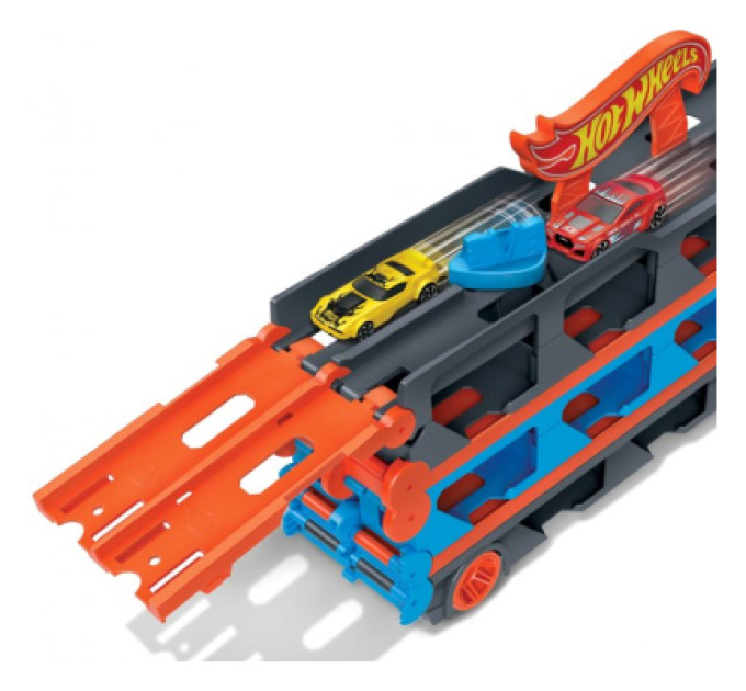 Hot Wheels Ігровий набір Hot Wheels Вантажівка-транспортер "Суперперегони" (GVG37)