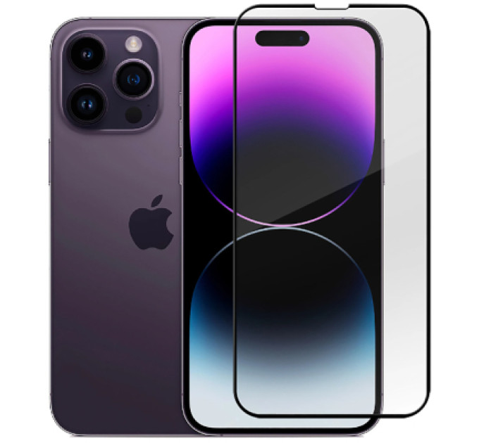 BeCover Скло захисне BeCover Apple iPhone 14 Pro Black (707968)