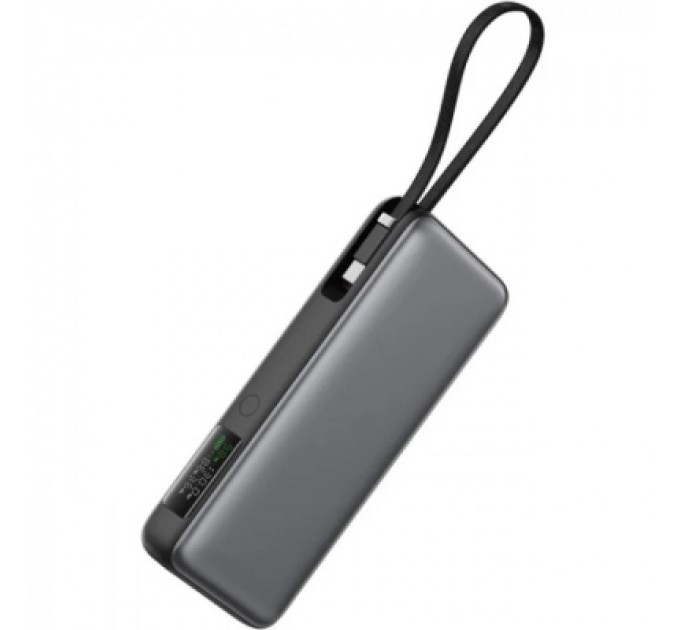 Acefast Батарея універсальна Acefast 20000mAh 130W PD, QC/3.0 USB-A+USB-C In/Out,build-in cable M22 Gray (6974316283904)
