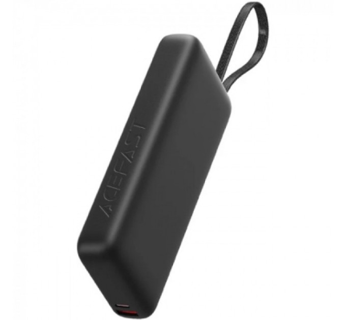 Acefast Батарея універсальна Acefast 20000mAh 130W PD, QC/3.0 USB-A+USB-C In/Out,build-in cable M22 Gray (6974316283904)