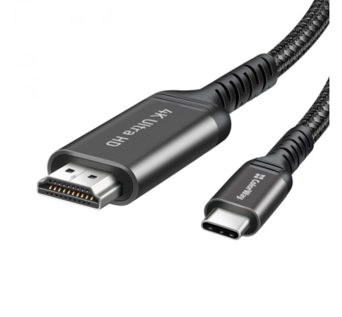 ColorWay Кабель мультимедійний USB-C to HDMI M 2.0m 4K60Hz black ColorWay (CW-CBCHD077-BK)