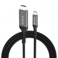 ColorWay Кабель мультимедійний USB-C to HDMI M 2.0m 4K60Hz black ColorWay (CW-CBCHD077-BK)
