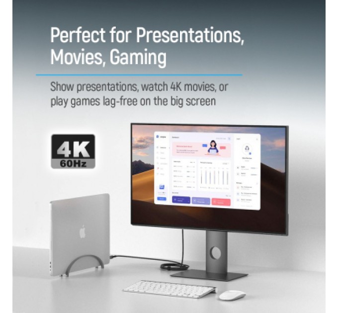 ColorWay Кабель мультимедійний USB-C to HDMI M 2.0m 4K60Hz black ColorWay (CW-CBCHD077-BK)