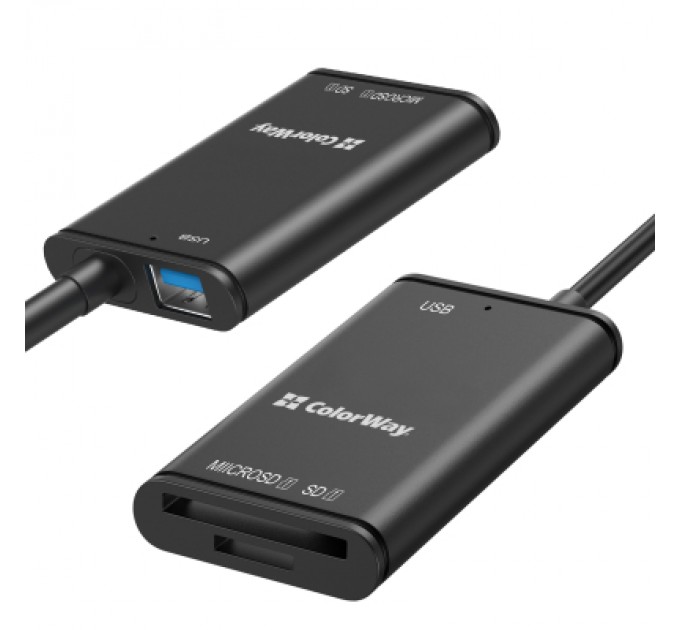 ColorWay Зчитувач флеш-карт ColorWay USB-C to USB 3.0/SD/MicroSD (CW-CR-02)