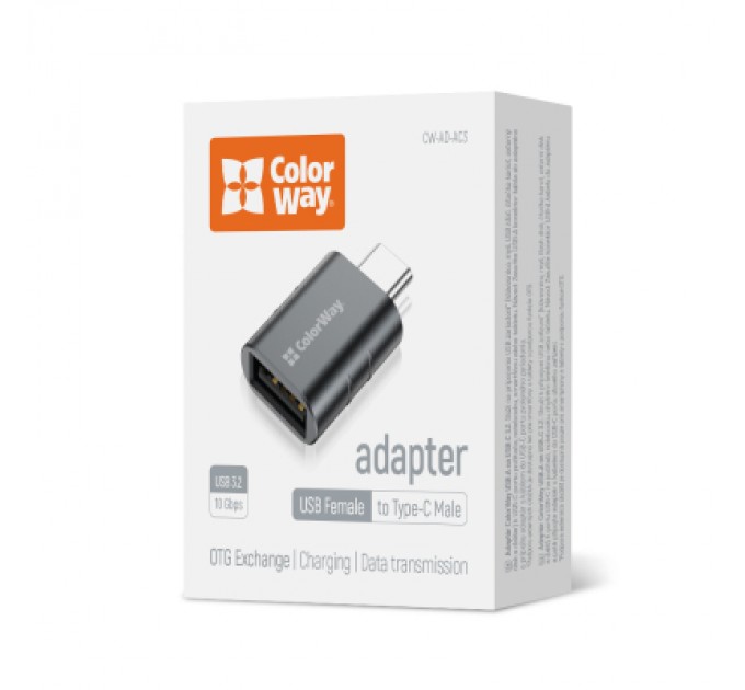 ColorWay Перехідник OTG USB 3.2 AF to USB-C ColorWay (CW-AD-AC3)