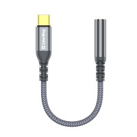 Перехідник USB-C to 3.5mm F 0.14m gray ColorWay (CW-AD-CJ)