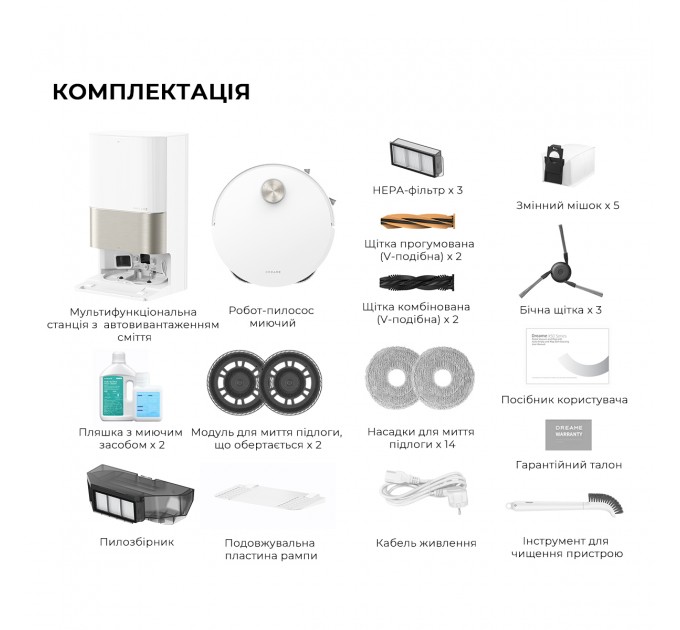 Dreame Робот-пилосос Dreame X50 Ultra Complete White (RLX85CE-4-WH)