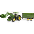 Bruder Спецтехніка Bruder трактор John Deere 7R 350 з навантажувачем та причепом (03155)