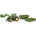 Bruder Спецтехніка Bruder трактор John Deere 7R 350 з навантажувачем та причепом (03155)