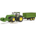 Bruder Спецтехніка Bruder трактор John Deere 7R 350 з навантажувачем та причепом (03155)
