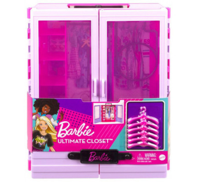 Barbie Ігровий набір Barbie Бузкова шафа для одягу (HJL65)