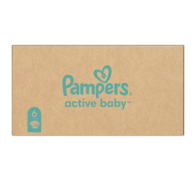 Pampers Підгузки Pampers Active Baby Розмір 6 (Extra Large) 13-18 кг 128 шт (8006540032688)