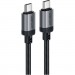 Acefast Дата кабель USB-C to USB-C 1.2m 3A aluminum alloy C20-03 Black Acefast (6974316283775)