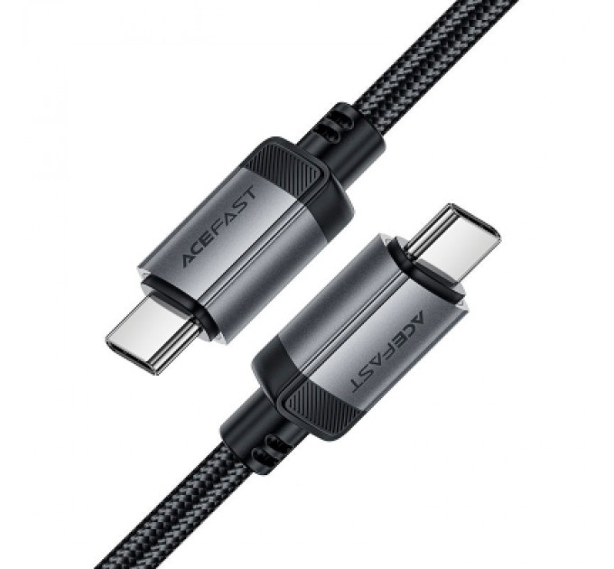 Acefast Дата кабель USB-C to USB-C 1.2m 3A aluminum alloy C20-03 Black Acefast (6974316283775)