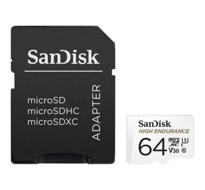 SanDisk Карта пам'яті SanDisk 64GB microSDXC class 10 UHS-I U3 V30 High Endurance (SDSQQNR-064G-GN6IA)