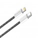 ColorWay Кабель ColorWay USB Type-C - Lightning (M/M), (braided cotton) (PD Fast Charging 27W), 2 м, Black (CW-CBPDCL068-BK)