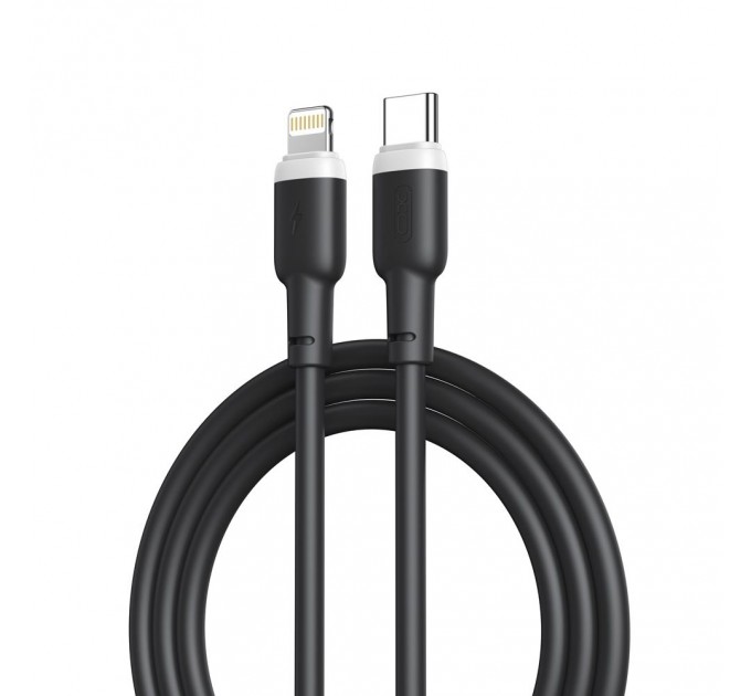 XO Кабель XO NB208A USB Type-C - Lightning, (M/M), 20W 1 м Black (6920680826810)