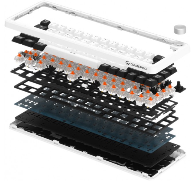 GamePro Клавіатура бездротова GamePro Asgard Valhalla MK210W Pro White