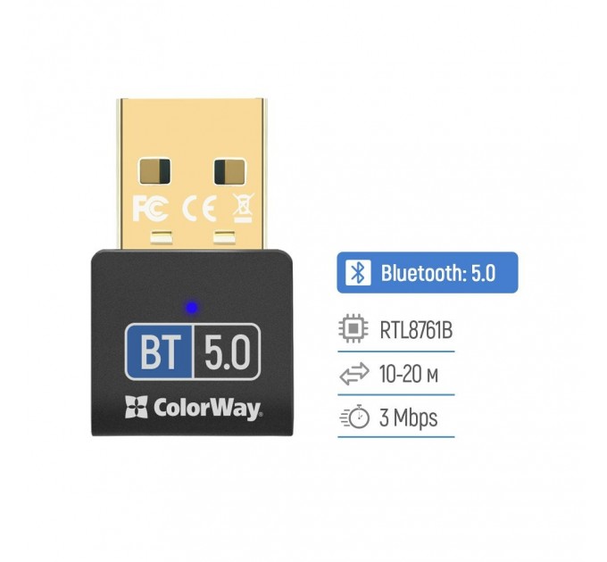 ColorWay Адаптер Bluetooth 5.0 ColorWay (CW-AD-BT50)