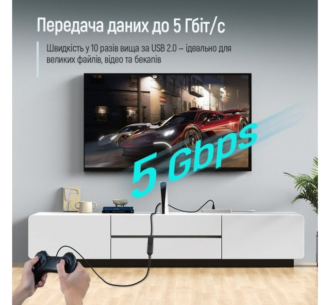 ColorWay Кабель ColorWay USB - USB V 3.0 (M/F), 1.8 м, Black (CW-CBUF075-BK)