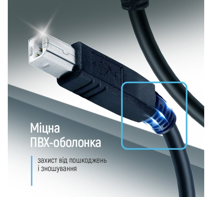 ColorWay Кабель ColorWay USB - USB Type-B V 2.0 (M/M), 2 м, Black (CW-CBUB072-BK)