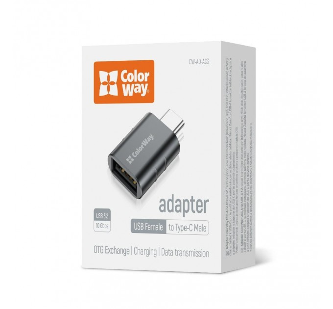ColorWay Адаптер ColorWay USB - USB-C 3.2 (CW-AD-AC3)