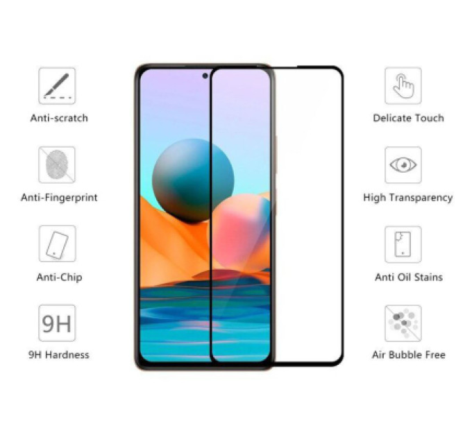 Drobak Скло захисне Drobak Xiaomi Redmi Note 10 Pro Black Frame A+ (494923)