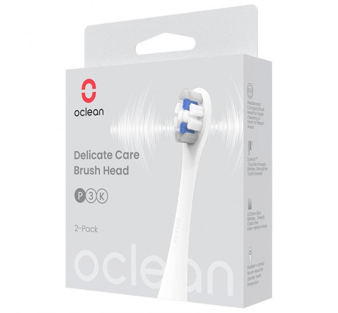 Oclean Насадка для зубної електрощітки Oclean P3K4 Delicate Care Extra Soft 2 шт (6970810552911)