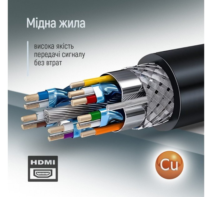 ColorWay Кабель ColorWay HDMI - HDMI V 2.0 (M/M), 4K/60 Гц, 3 м, Black (CW-CBHD079-BK)