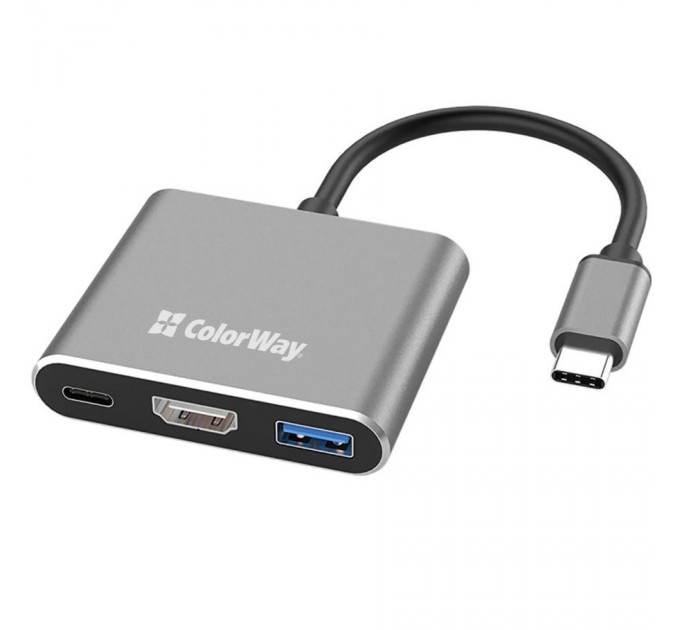 ColorWay USB-хаб СolorWay USB Type-C 3-в-1 (CW-HUB08)