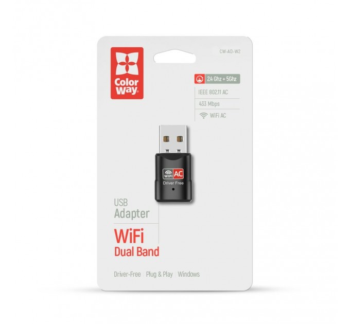 ColorWay Бездротовий адаптер ColorWay Wi-Fi (CW-AD-W2)