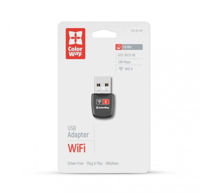 ColorWay Бездротовий адаптер ColorWay Wi-Fi 6 (CW-AD-W1)