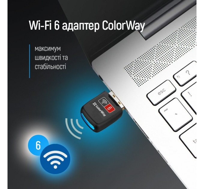 ColorWay Бездротовий адаптер ColorWay Wi-Fi 6 (CW-AD-W1)