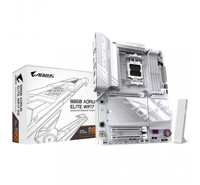 GIGABYTE Материнська плата AMD B850 SAM5 ATX B850 A ELITE WF7 ICE GIGABYTE