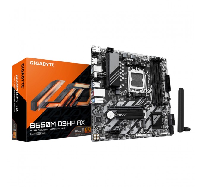GIGABYTE Материнська плата AMD B650 SAM5 MATX B650M D3HP AX 1.3 GIGABYTE