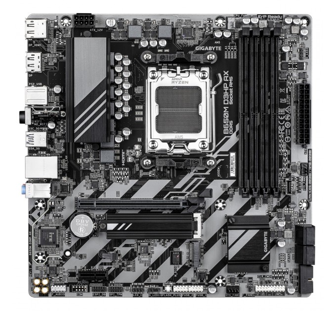 GIGABYTE Материнська плата AMD B650 SAM5 MATX B650M D3HP AX 1.3 GIGABYTE