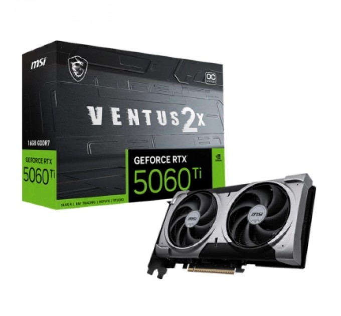 MSI Відеокарта MSI GeForce RTX5060Ti 16Gb VENTUS 2X OC PLUS (RTX 5060 Ti 16G VENTUS 2X OC PLUS)