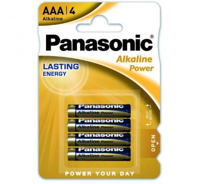 Panasonic Батарейка Panasonic AAA LR03 Alkaline Power * 4 (LR03REB/4BPR)