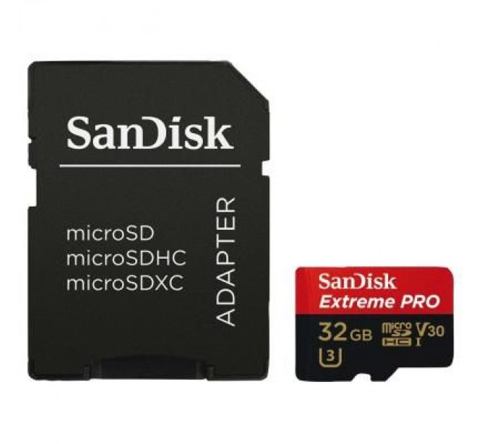 SanDisk Карта пам'яті SanDisk 32GB microSD class 10 V30 A1 UHS-I U3 4K Extreme Pro (SDSQXCG-032G-GN6MA)